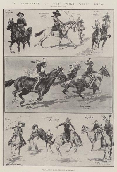 A Rehearsal of the Wild West Show by Ralph Cleaver